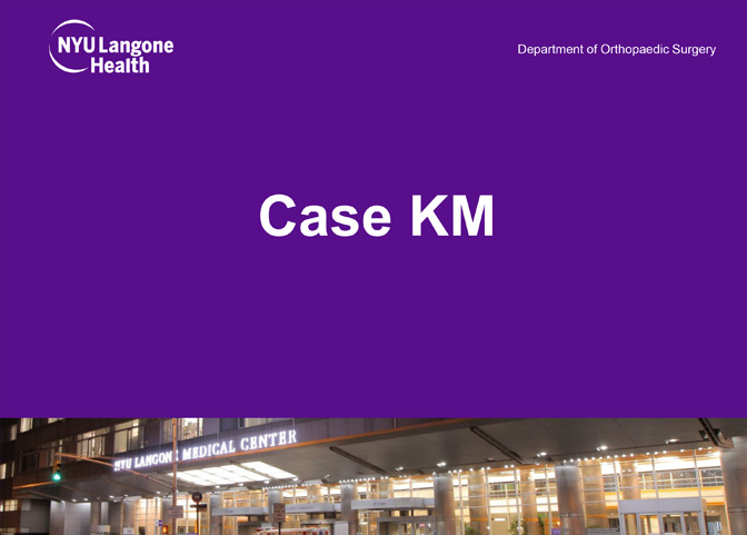 Cartilage Case of the Month - KM
